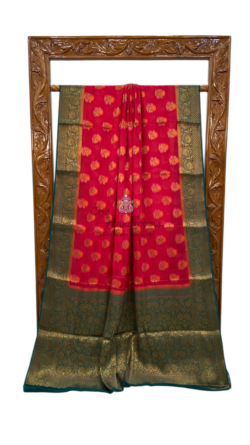 Pure Chiffon Khaddi Banarasi Saree - The Handlooms