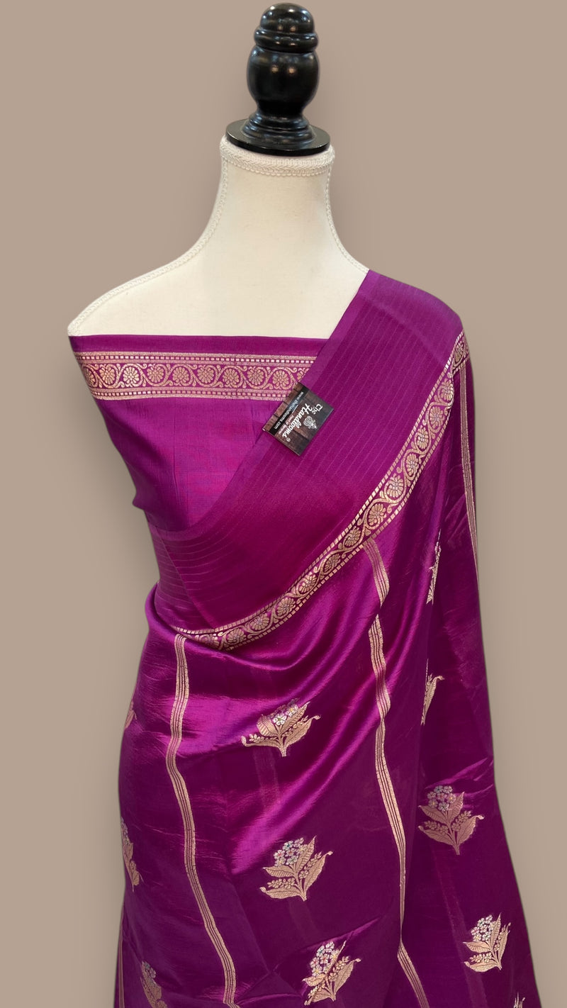 Pure Mango Silk Banarasi Handloom Saree - The Handlooms
