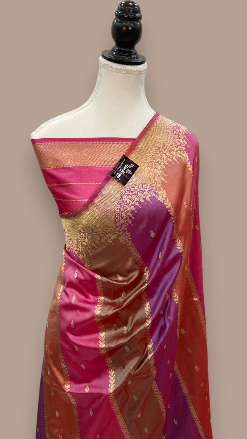 Pure Katan Silk Banarasi Handloom Saree - Rangkat - The Handlooms