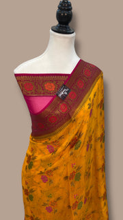 Pure Chiffon Khaddi Banarasi Saree - The Handlooms