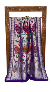 Pure Tussar Georgette Brocade Handloom Banarasi Saree - The Handlooms