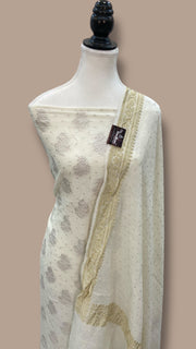 Pure Moonga Georgette Banarasi Dress material - The Handlooms