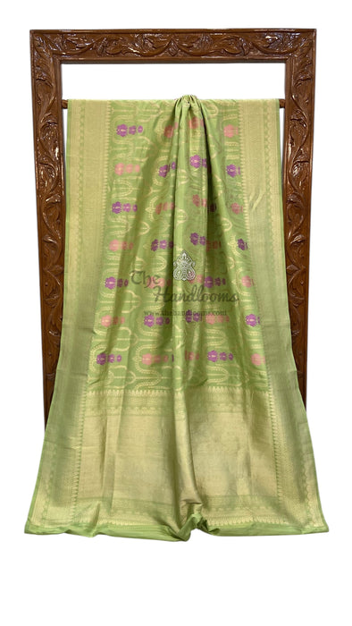 Ektara Pure Katan Silk Banarasi Handloom Saree - All over kadiyal Jaal work