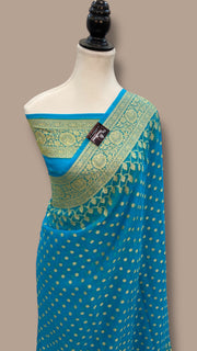 Pure Chiffon Khaddi Banarasi Saree - The Handlooms