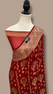 Pure Chiffon Khaddi Banarasi Saree - The Handlooms