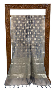 Pure Kora Tissue Crush Handloom Banarasi Saree - The Handlooms