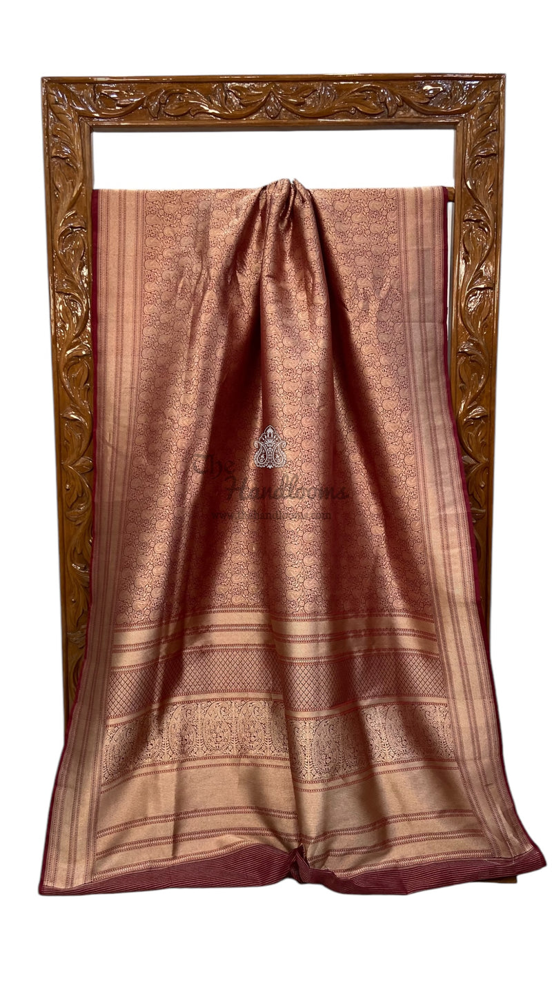 Pure Katan Silk Banarasi Handloom Saree - Tanchui Brocade - The Handlooms