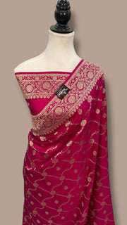 Pure Mushroo Silk Handloom Banarasi Saree - The Handlooms