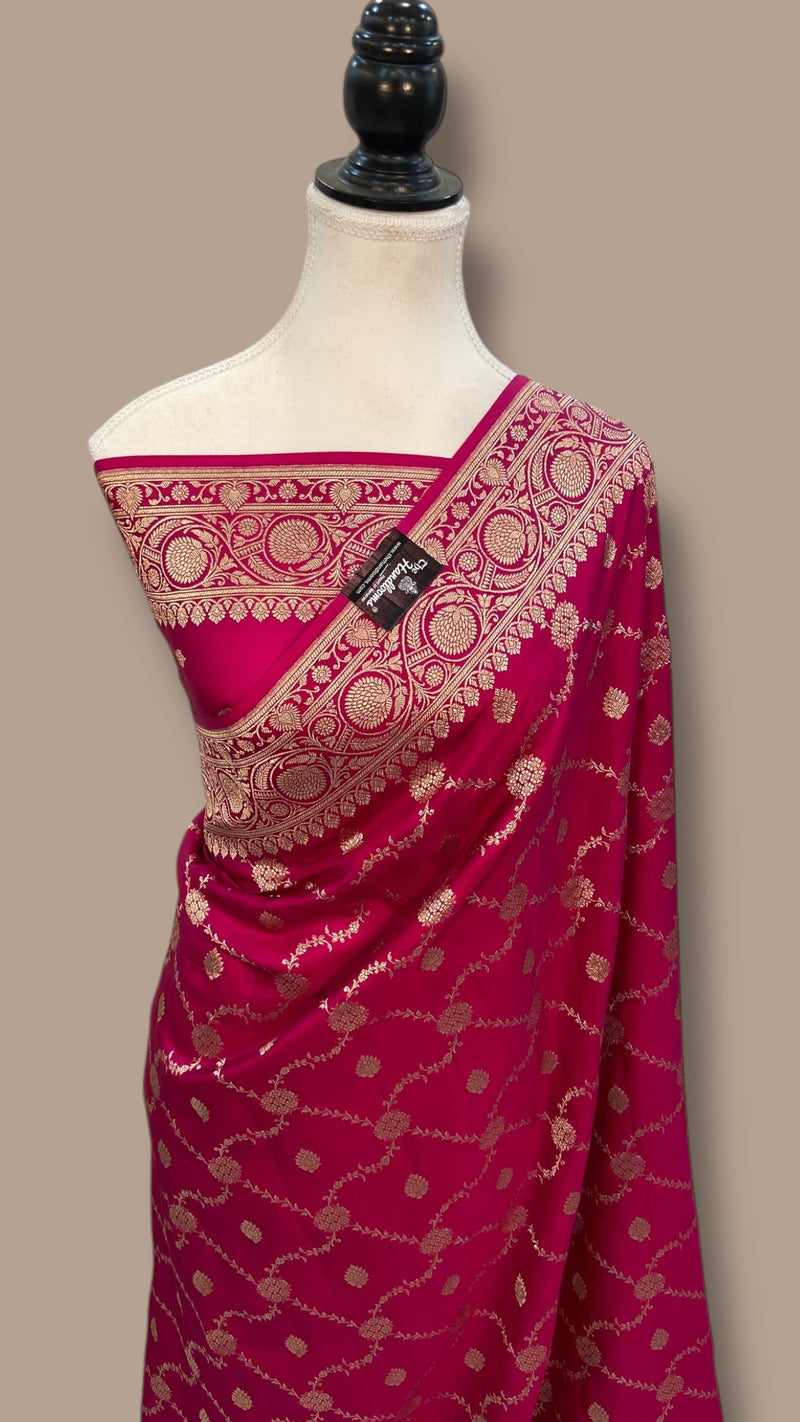 Pure Mushroo Silk Handloom Banarasi Saree - The Handlooms