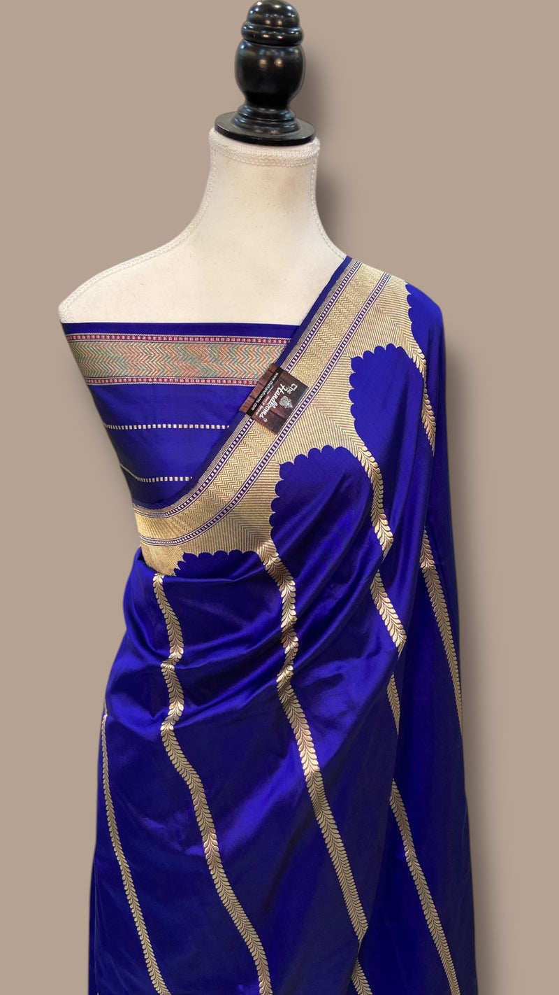 Pure Katan Silk Banarasi Handloom Saree - All over Kadua work - The Handlooms