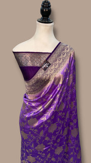 Pure Dupion Silk Banarasi Handloom Saree - The Handlooms