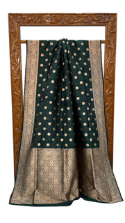 Pure Katan Silk Banarasi Handloom Saree - with motifs - The Handlooms