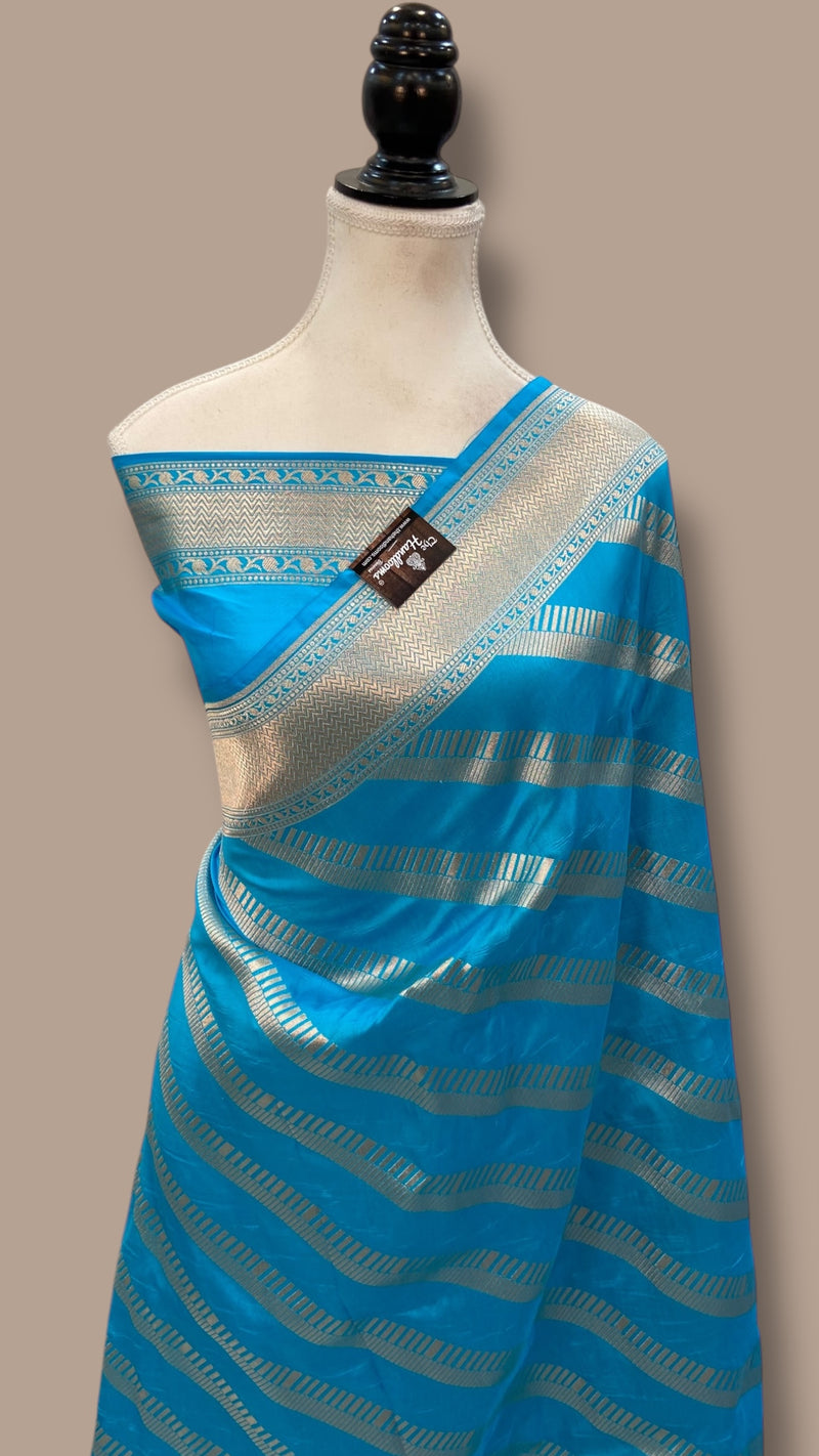 Pure Katan Silk Banarasi Handloom Saree - All Over Jaal Work - The Handlooms