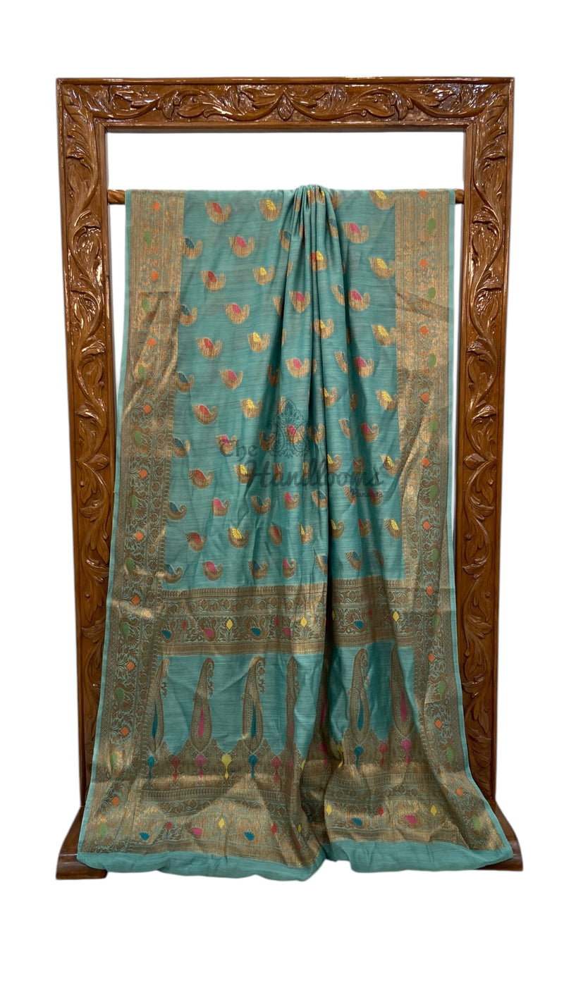 Moonga Georgette Handloom Banarasi Saree - The Handlooms