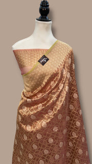 Pure Tissue Reshmi zari Handloom Banarasi Saree - The Handlooms