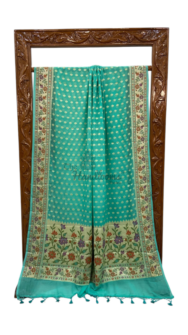 Pure Chiffon Khaddi Banarasi Saree - The Handlooms