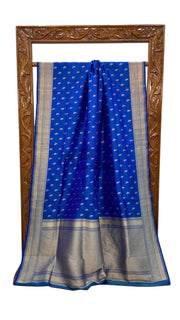 Regal Pure Katan Silk Banarasi Saree – Handwoven Tanchui Brocade - The Handlooms