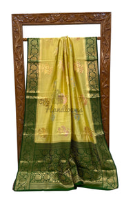 Pure Mango Silk Banarasi Handloom Saree - The Handlooms