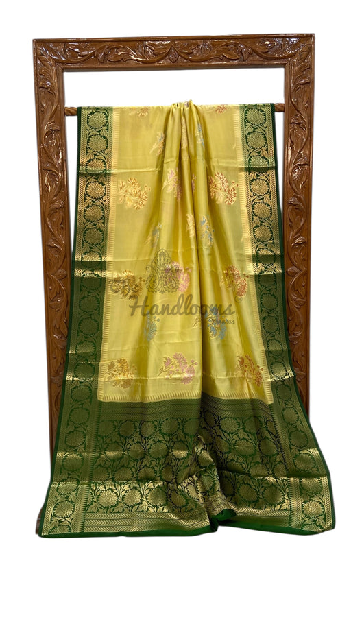 Pure Mango Silk Banarasi Handloom Saree - The Handlooms