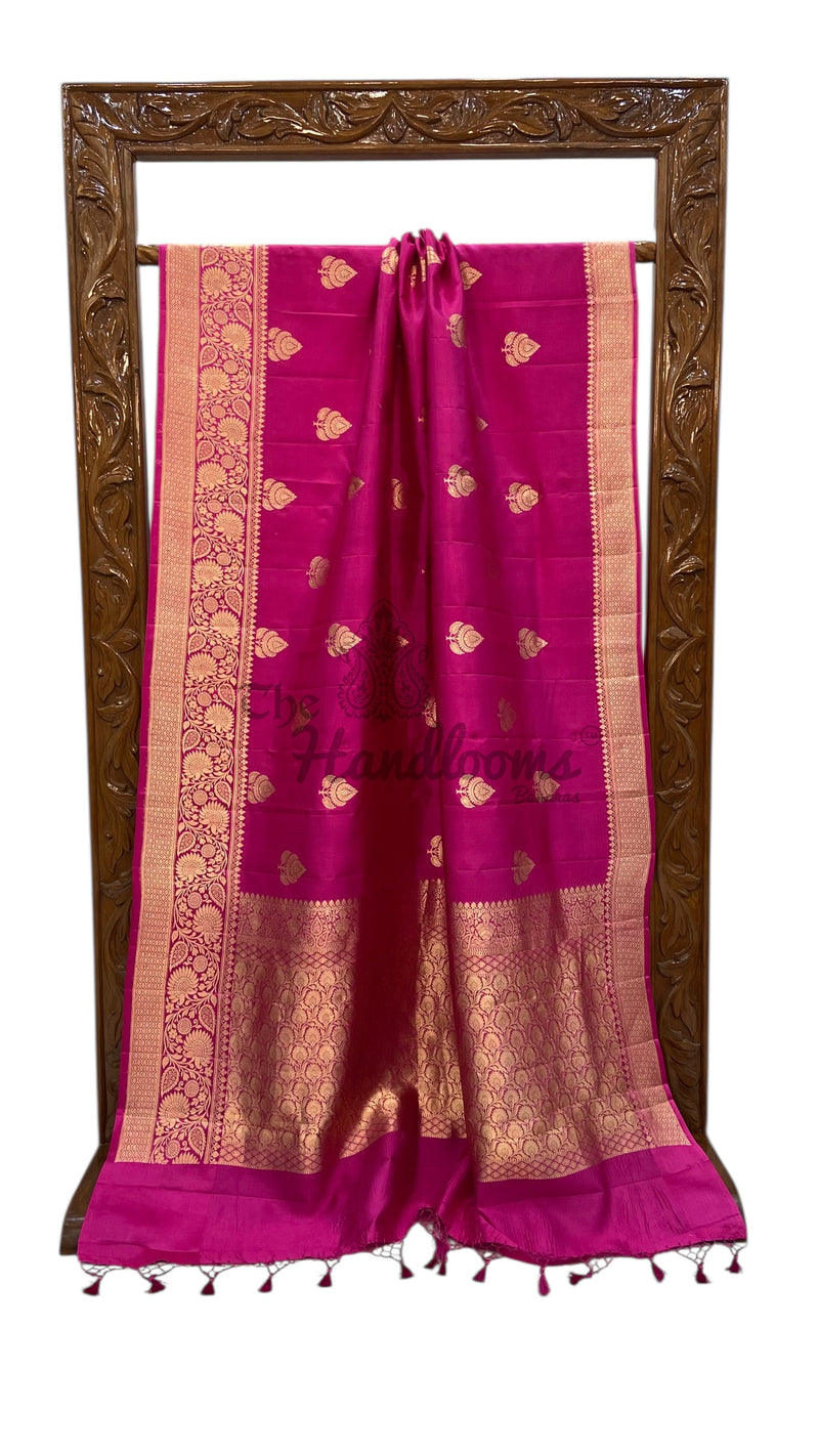Pure Katan Silk Banarasi Handloom Saree - All over Kadua motifs - The Handlooms