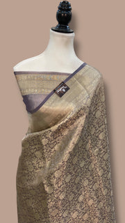 Pure Kora Tissue Tanchui Handloom Banarasi Saree - The Handlooms