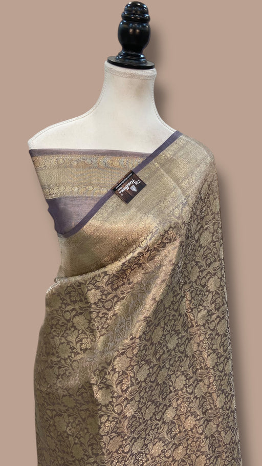 Pure Kora Tissue Tanchui Handloom Banarasi Saree - The Handlooms