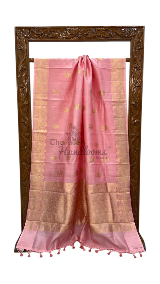 Pure Katan Silk Banarasi Handloom Saree - All over Kadua motifs - The Handlooms