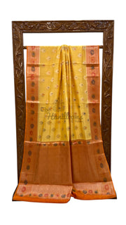 Pure Chiniya Silk Handloom Banarasi Saree - The Handlooms