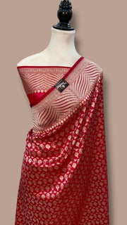 Pure Katan Silk Banarasi Handloom Saree - All over jaal work - The Handlooms