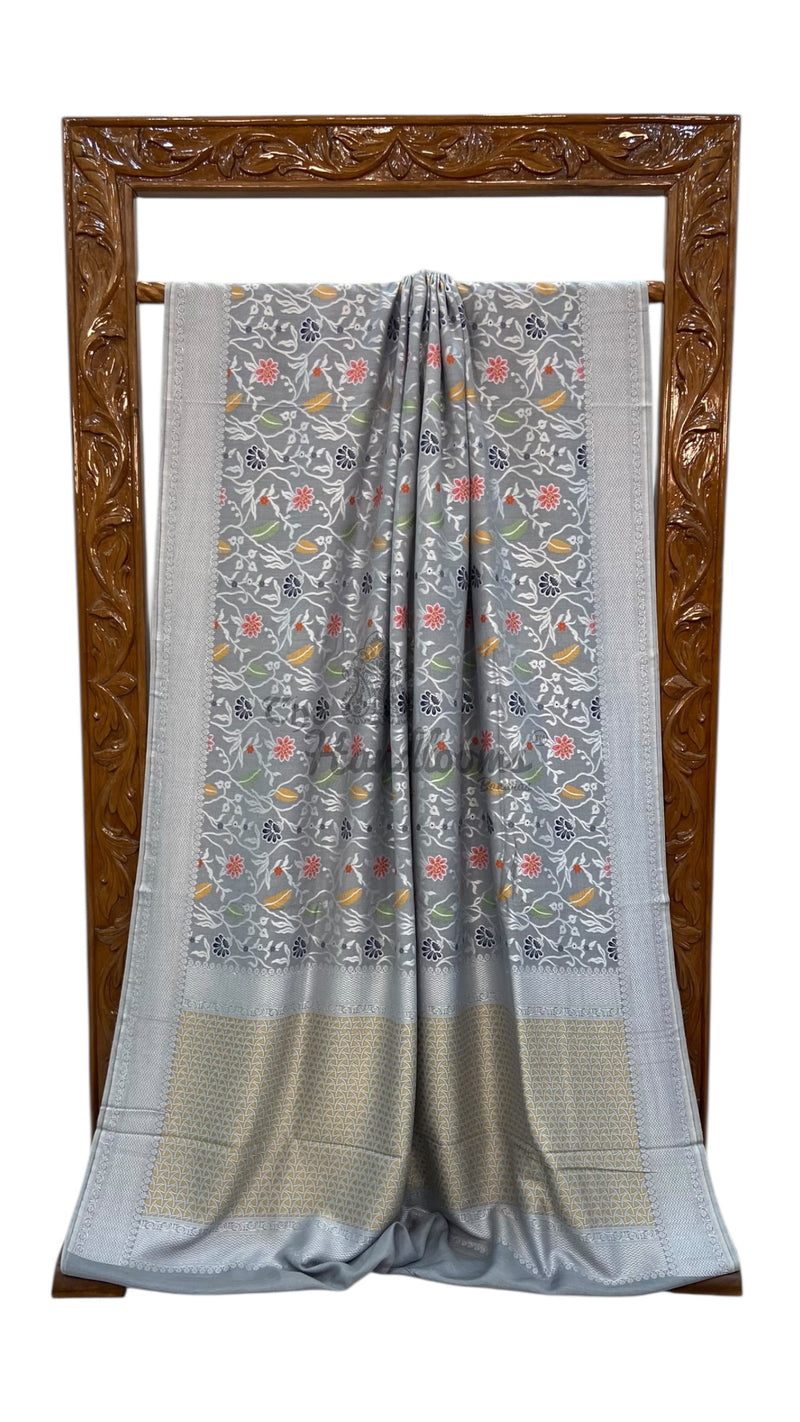 Moonga Georgette Handloom Banarasi Saree - Tilfi - The Handlooms