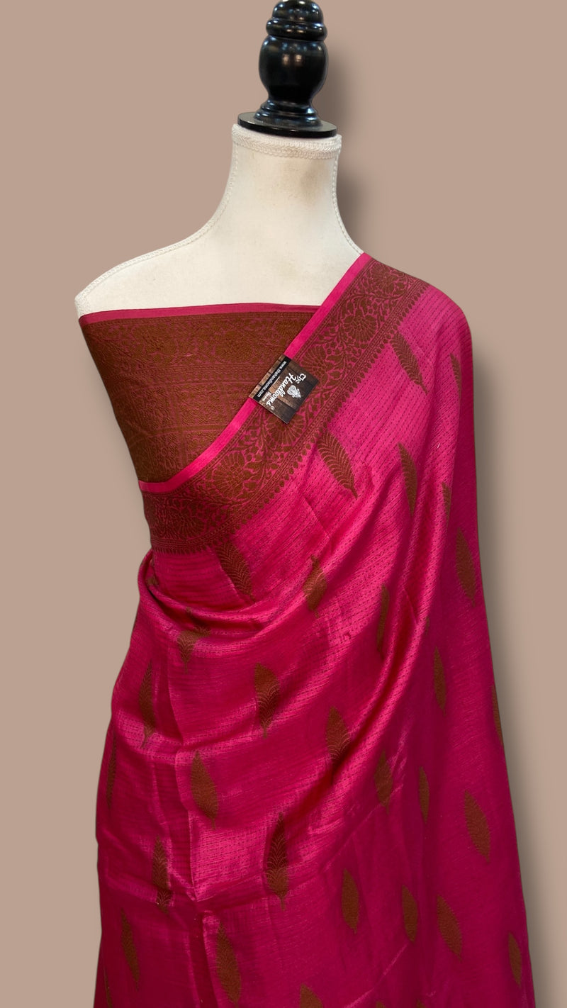 Pure Tussar Silk Handloom Banarasi Saree - The Handlooms