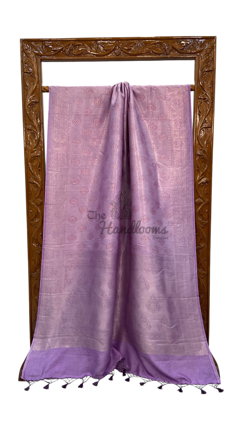 Pure Moonga Khaddi Handloom Banarasi Saree with meenakari - The Handlooms