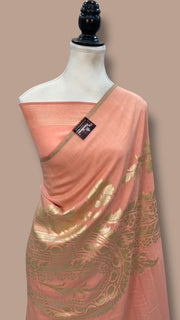 Moonga Georgette Handloom Banarasi Saree - The Handlooms