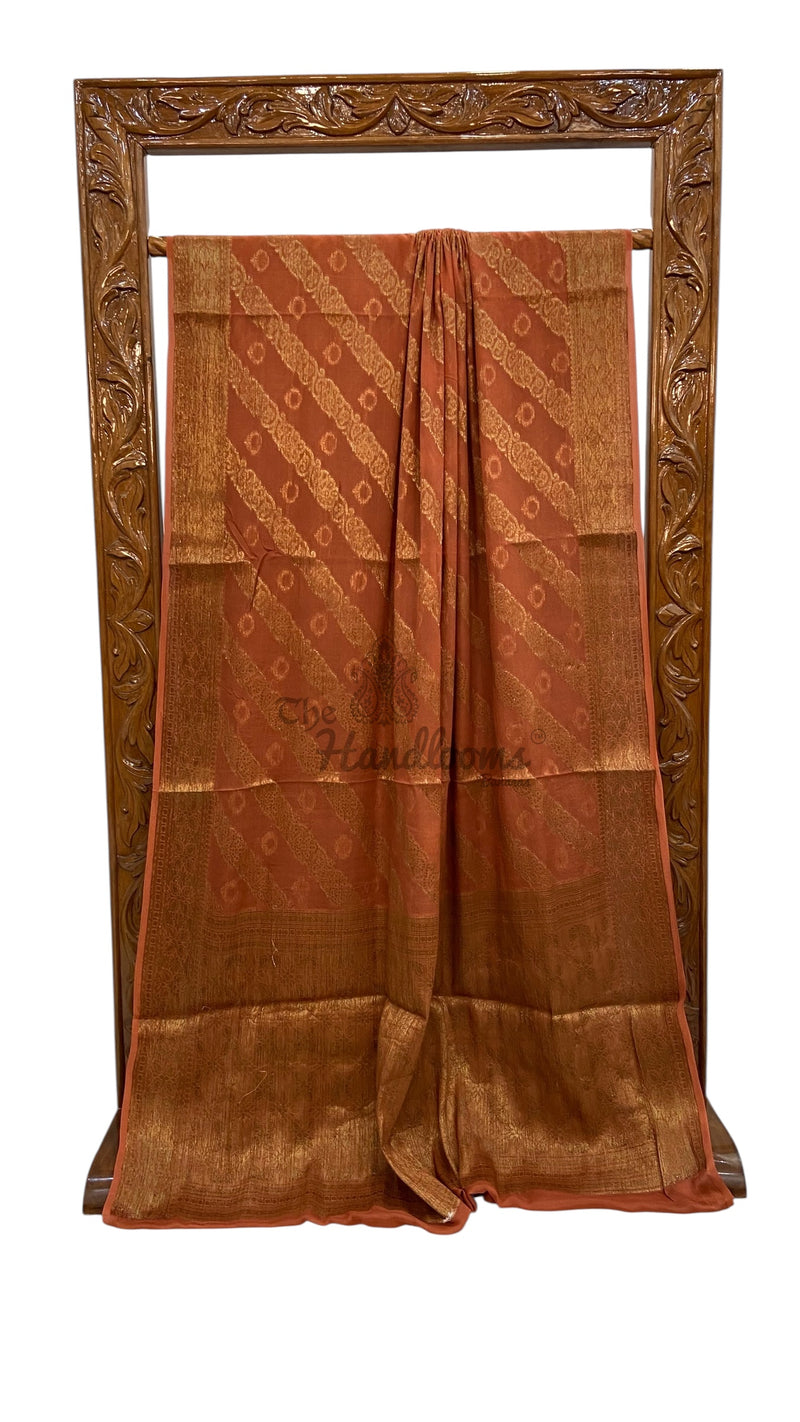 Pure Chiffon Khaddi Banarasi Saree - The Handlooms