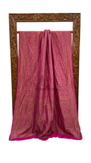 Pure Khaddi Crepe Georgette Banarasi Handloom Saree-Brocade - The Handlooms