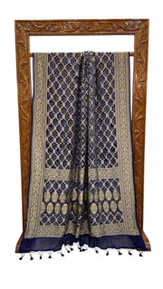 Pure Georgette Banarasi Bandhej Handloom Saree - The Handlooms