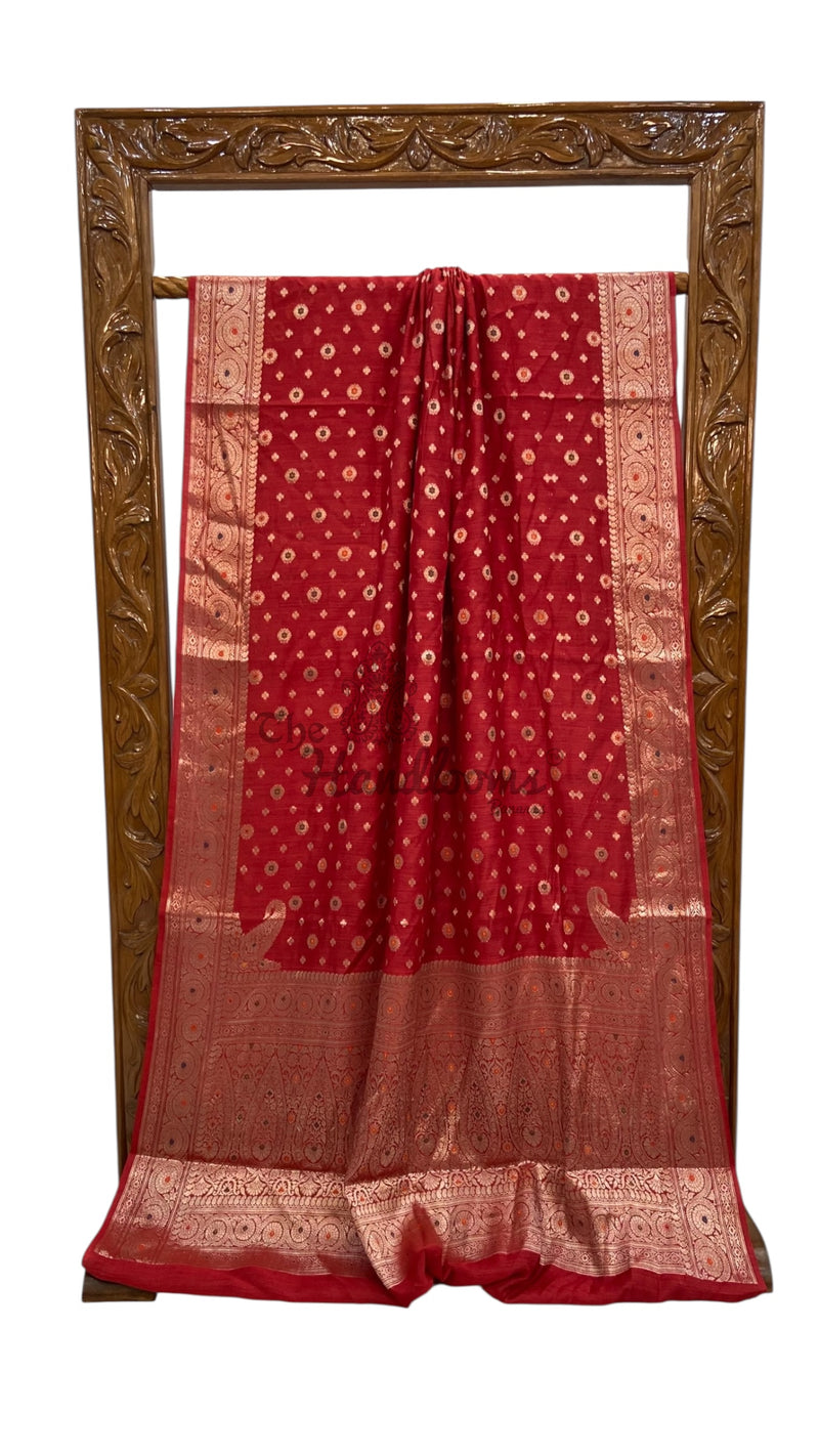Moonga Silk Handloom Banarasi Saree - The Handlooms