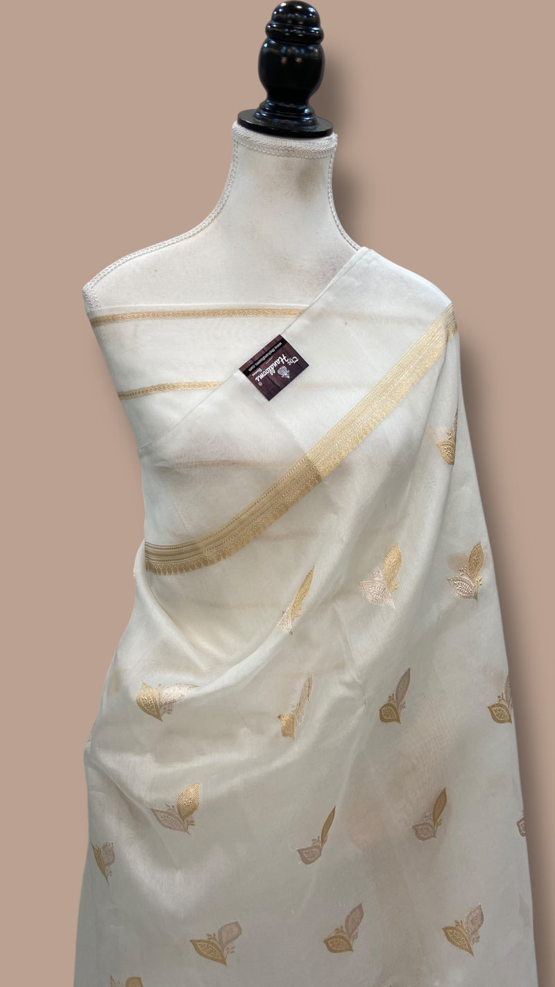 Pure Kora Handloom Banarasi Saree - The Handlooms