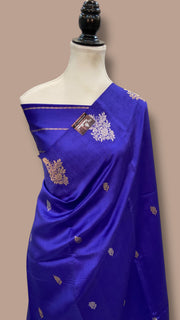Pure Mango Silk Banarasi Handloom Saree All Over Kadua Motifs - The Handlooms