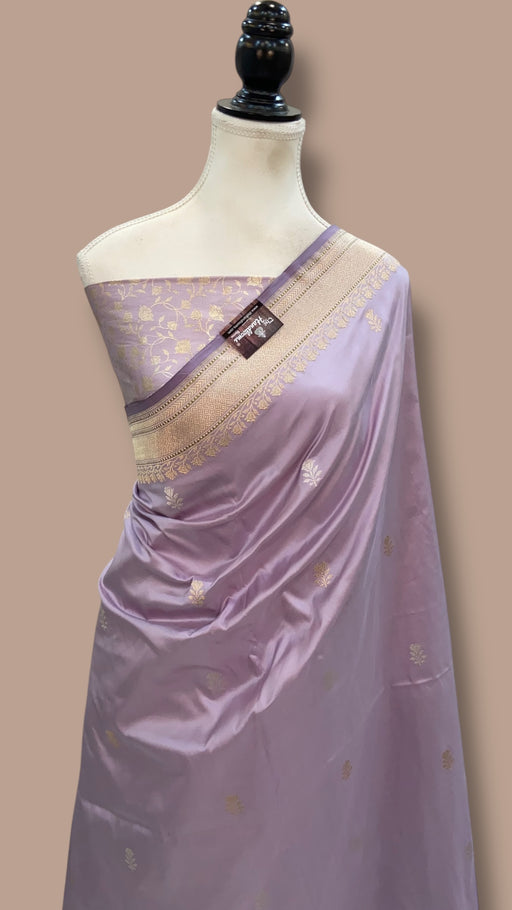 Pure Katan Silk Banarasi Handloom Saree - All Over Kadua Motifs - The Handlooms