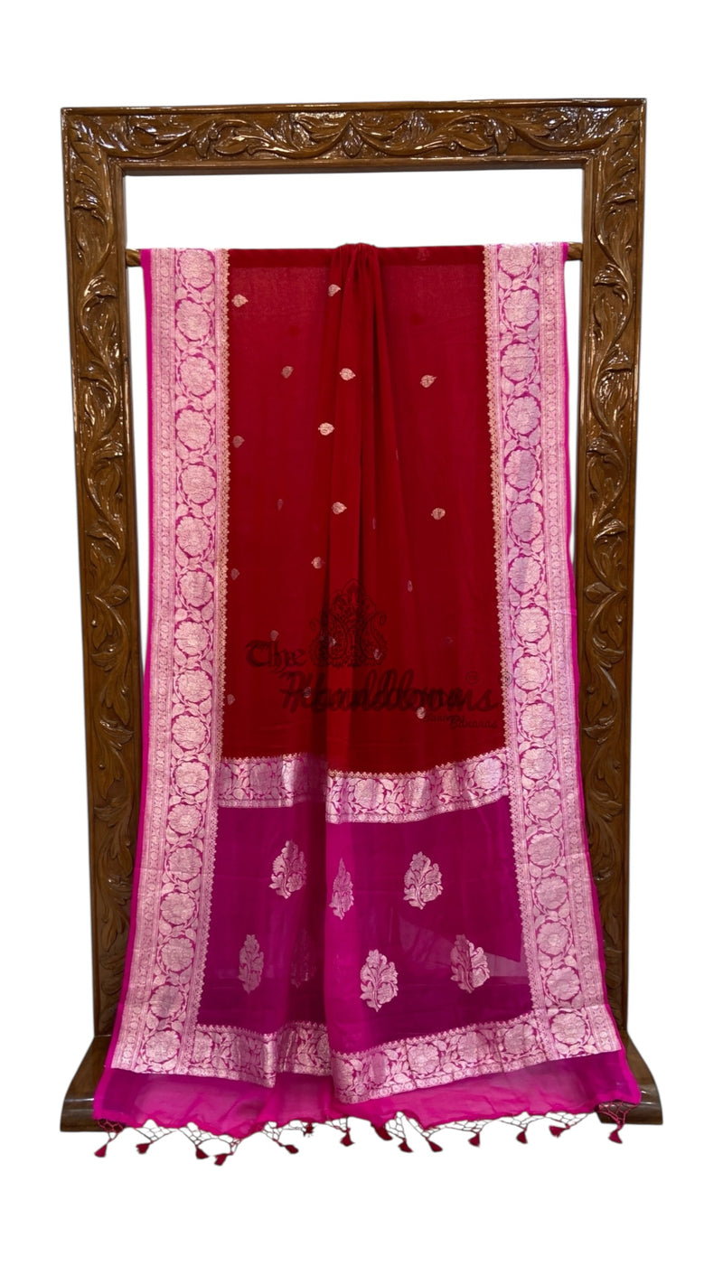 Pure Georgette Handloom Banarasi Saree - The Handlooms