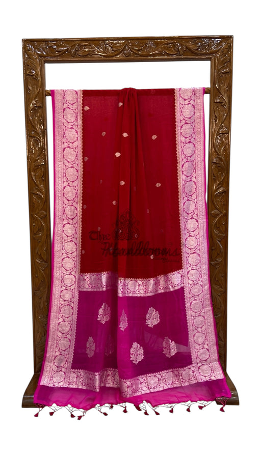 Pure Georgette Handloom Banarasi Saree - The Handlooms