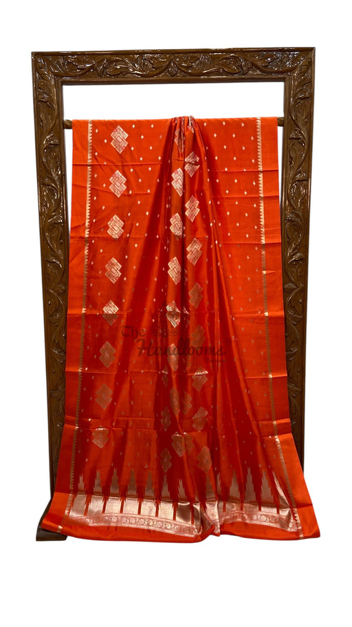 Pure Mango Silk Banarasi Handloom Saree - The Handlooms