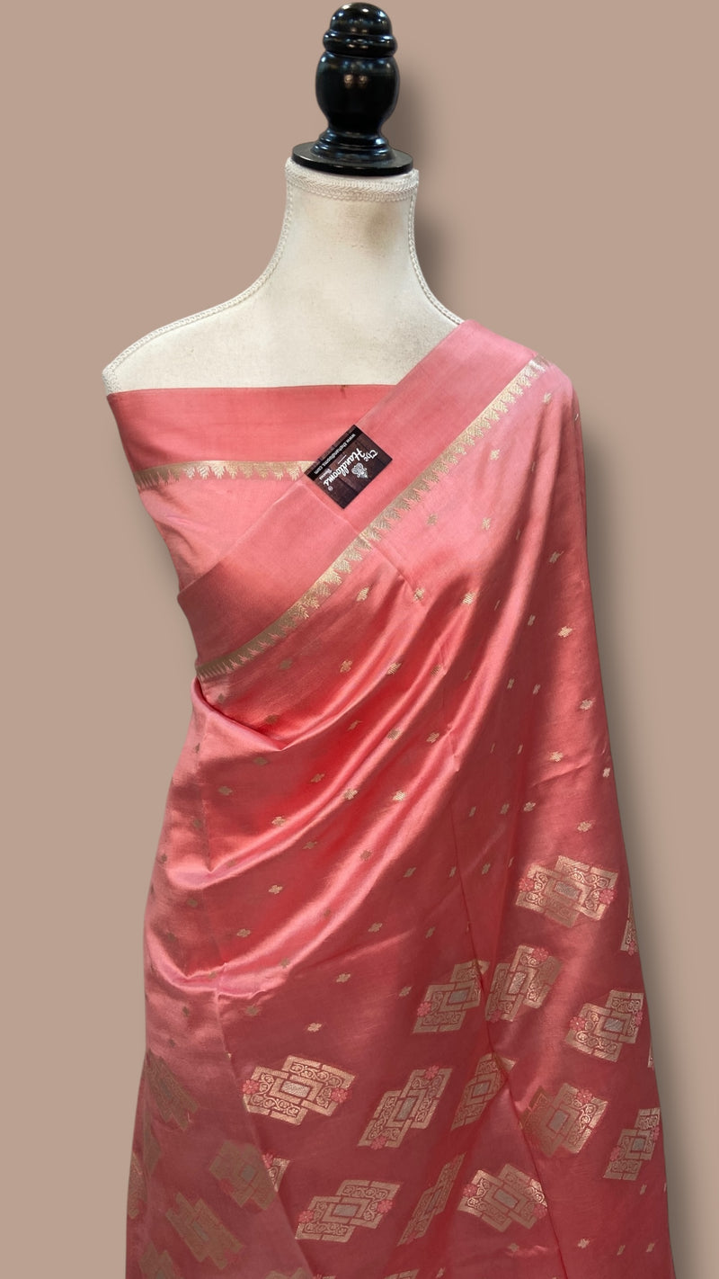 Pure Mango Silk Banarasi Handloom Saree - The Handlooms