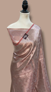 Pure Kora Tissue Tanchui Handloom Banarasi Saree - The Handlooms