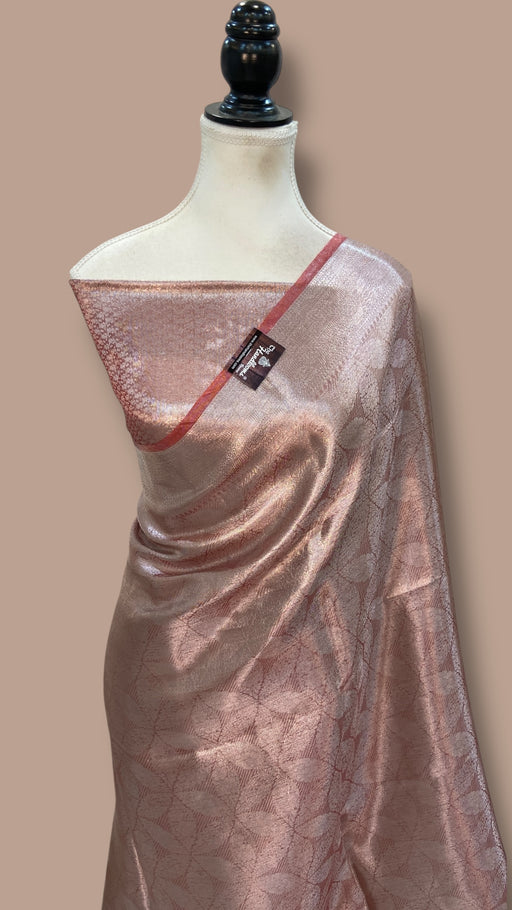 Pure Kora Tissue Tanchui Handloom Banarasi Saree - The Handlooms
