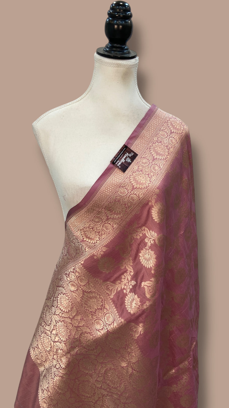 Pure Katan Silk Handloom Banarasi Dupatta - The Handlooms