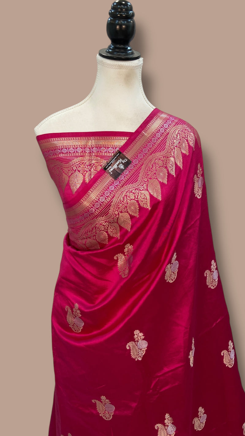 Pure Mango Silk Banarasi Handloom Saree - The Handlooms