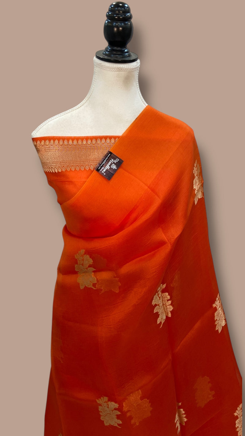 Pure Kora Handloom Banarasi Saree - The Handlooms