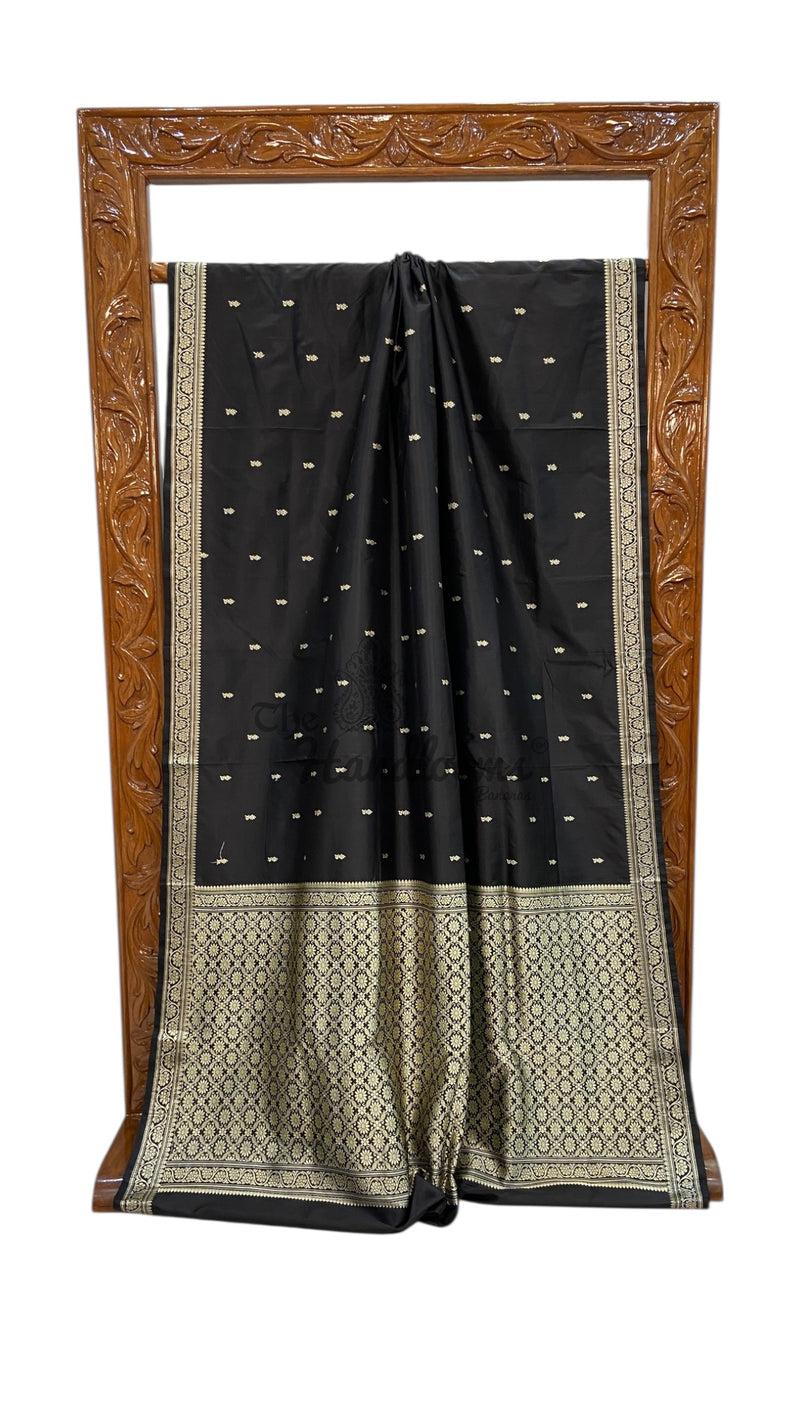 Pure Katan Silk Reshmi Zari Banarasi Handloom Saree - The Handlooms
